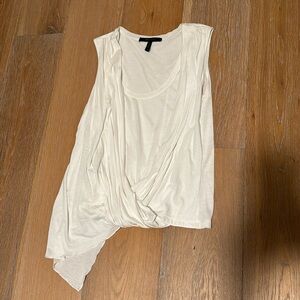 BCBGMaxAzria Brooke sleeveless white top